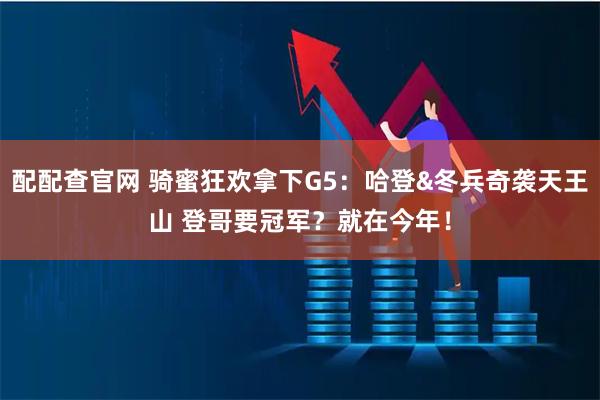 配配查官网 骑蜜狂欢拿下G5：哈登&冬兵奇袭天王山 登哥要冠军？就在今年！